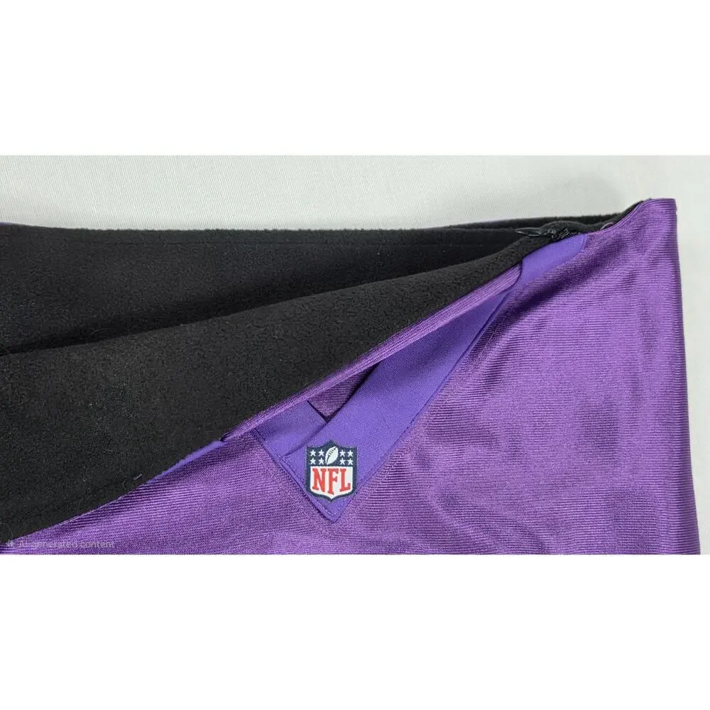 Baltimore Ravens NFL Fleece Lined Scarf Wrap Littlearth Purple Zip Pocket Winter